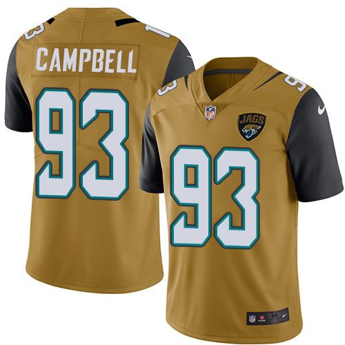 Nike Men's Jaguars 93 Calais Campbell Gold Color Rush Limited Jersey,We sell and wholesale Nike Men's Jaguars 93 Calais Campbell Gold Color Rush Limited Jersey on line form chian!